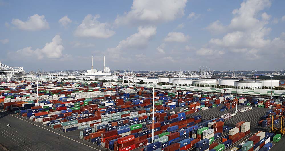 Le Havre, premier port français de conteneurs (Photo Charly Triballeau/AFP)