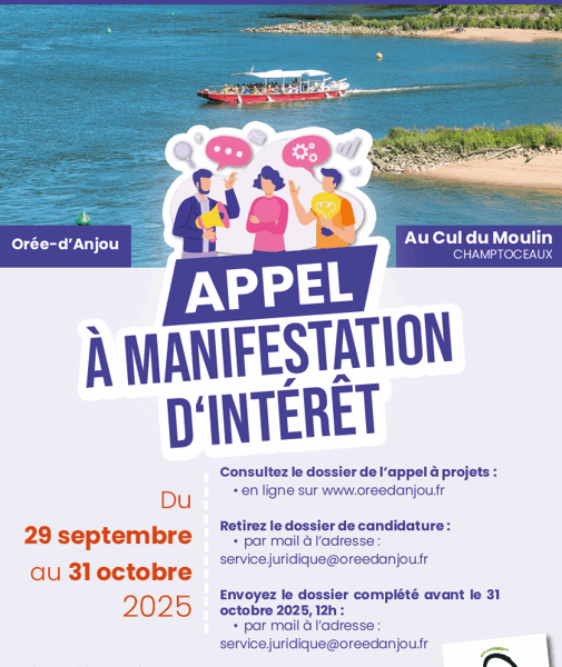 Appel à manifestation d'intérêt : Un bateau, un fleuve, un projet : devenez l'exploitant du bateau la Luce à Orée d'Anjou