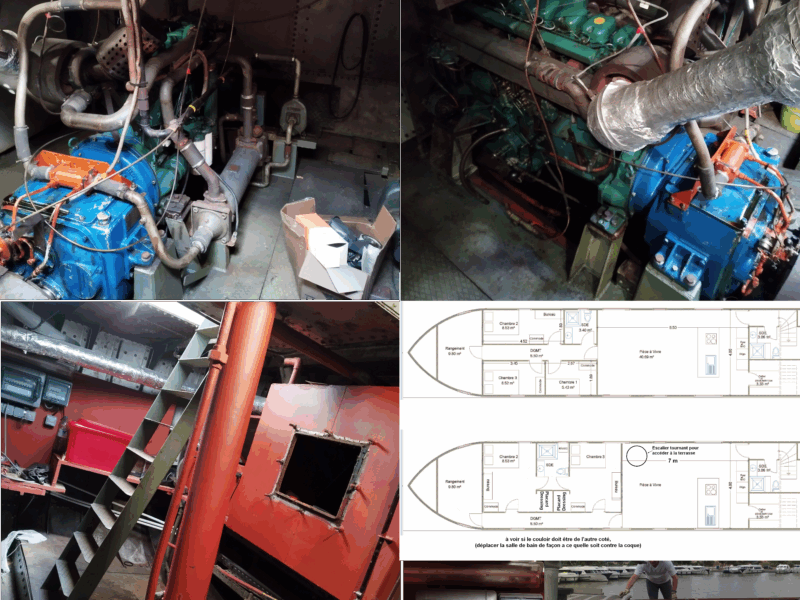 📌 Péniche 29,5 m x 5 m – Projet habitation/activité – Navigation immédiate – Canal du Midi – CC 2027